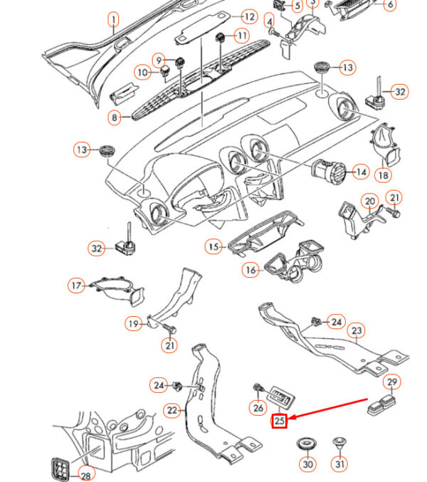 NEW AUDI A3 8P RIGHT OUTLET FOOTWELL VENT TRIM 8E0819276A4PK ORIGINAL - Image 7