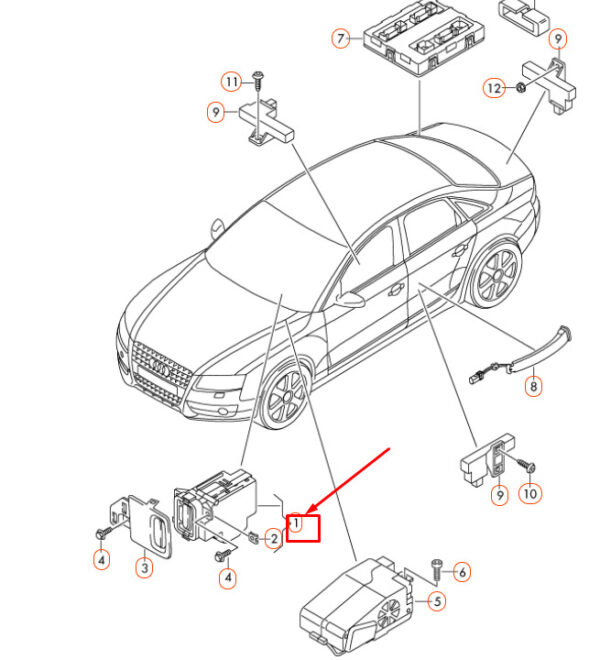 NEW AUDI A4 B8 IGNITION/STARTER SWITCH 8K0909131C - Image 9