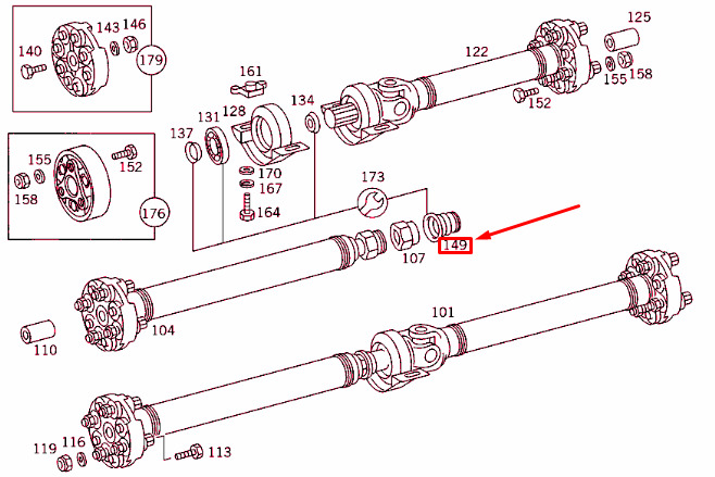 NEW MERCEDES-BENZ E W124 PROPELLER SHAFT BOOT A2024110397 ORIGINAL 7 NEW MERCEDES-BENZ E W124 PROPELLER SHAFT BOOT A2024110397 ORIGINAL - Image 7