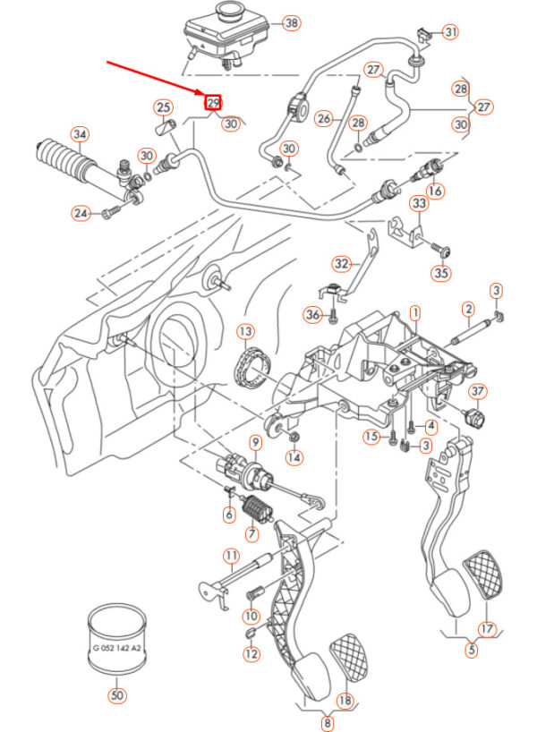 NEW AUDI A4 B8 CLUTCH LOWER PIPE LINE LHD 8K0721477D - Image 9