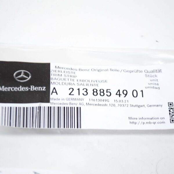 NEW MB E W213 REAR BUMPER LEFT DECORATIVE STRIP AMG A2138854901 ORIGINAL - Image 7