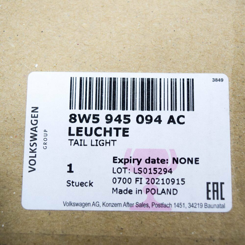 NEW AUDI A4 B9 SALOON RIGHT SIDE TAILGATE TAILLIGHT 8W5945094AC 2019 ORIGINAL 7 NEW AUDI A4 B9 SALOON RIGHT SIDE TAILGATE TAILLIGHT 8W5945094AC 2019 ORIGINAL - Image 7