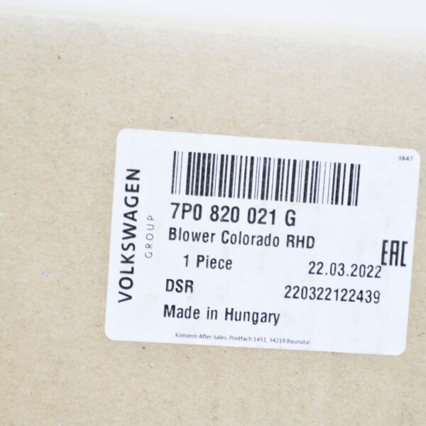NEW VW TOUAREG 7P HEATER BLOWER FAN RHD 7P0820021G ORIGINAL - Image 7