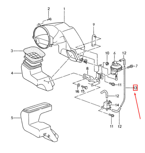Porsche Cayman 981 Vacuum Line 00004320501 NEW REAL