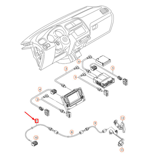 NEW VW POLO 6R MK5 INFOTAINMENT SYSTEM ADAPTER AERIAL WIRE 000098670A ORIGINAL - Image 4