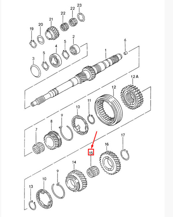 Porsche Cayman 987 Needle Cage 012311115F NEW ORIGINAL - Image 3