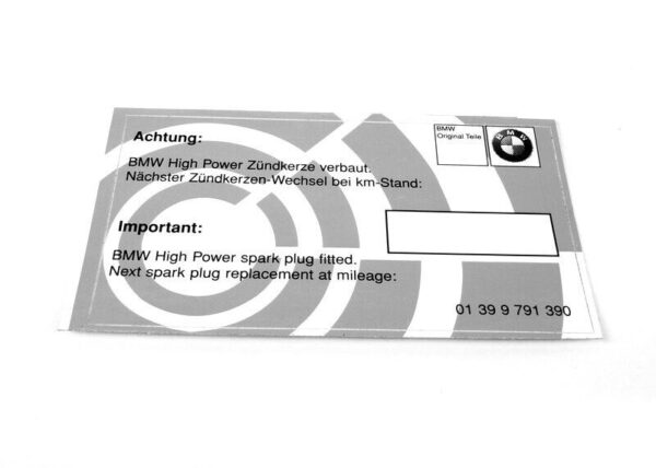 BMW E28 E30 E31 E32 ORIGINAL Candle Service Sticker Label 01399791390 - Image 4