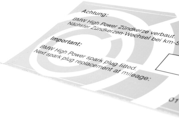 BMW E28 E30 E31 E32 ORIGINAL Candle Service Sticker Label 01399791390 - Image 5