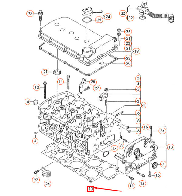 NEW AUDI A3 8P CYLINDER HEAD GASKET METAL 022103383M - Image 4