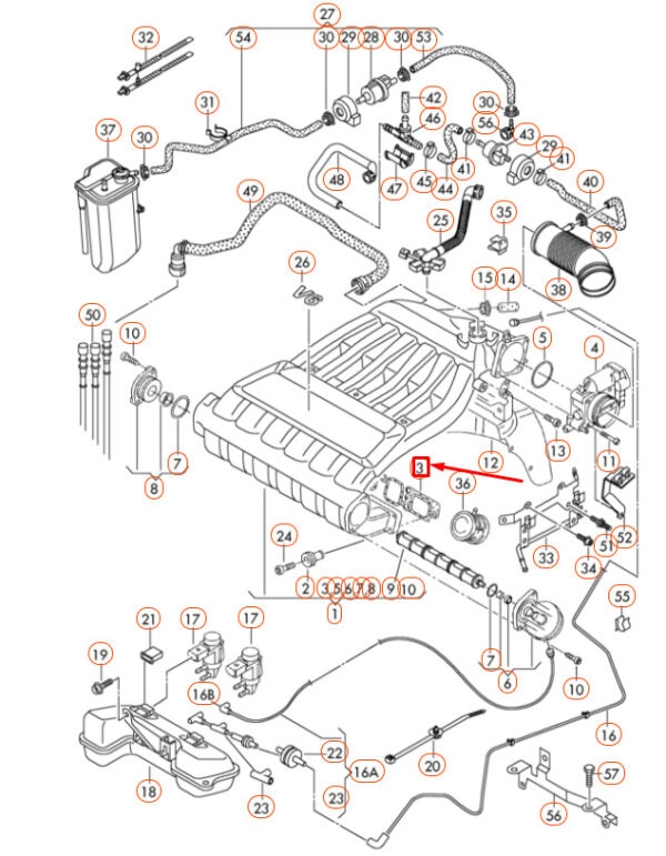 Audi A3 8P engine intake manifold gasket 022133237C NEW ORIGINAL - Image 4