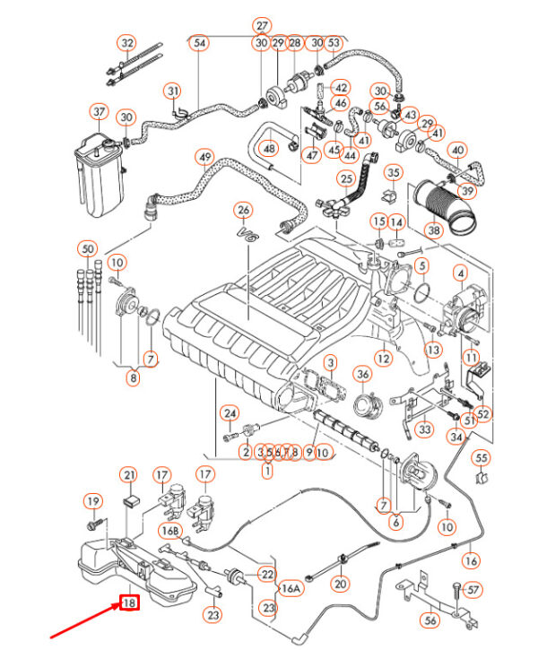 NEW AUDI A3 8P ENGINE INTAKE DAMPER 022133907A - Image 3