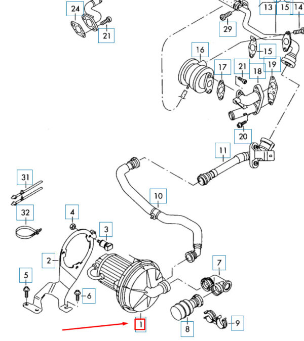 NEW AUDI A3 8P SECONDARY AIR PUMP 022959253B ORIGINAL - Image 4