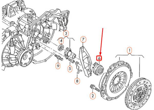 NEW AUDI A3 8V CLUTCH RELEASE BEARING 02A141165R ORIGINAL - Image 4