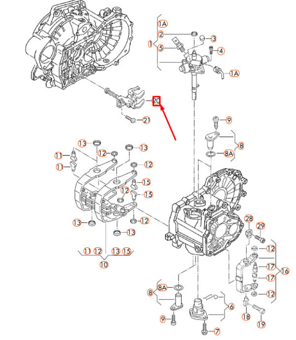NEW AUDI A1 8X REVERSE SHIFT FORK 02A311521E - Image 4