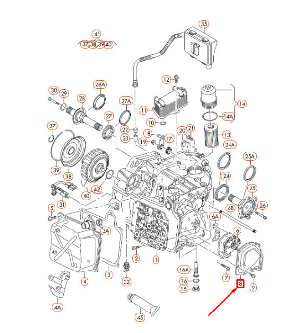 NEW AUDI A3 8V OIL PUMP COVER 02E315141C ORIGINAL - Image 4