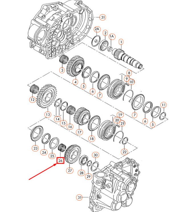 AUDI A3 8P GEARBOX NEEDLE BEARING 02F311115 NEW ORIGINAL - Image 4