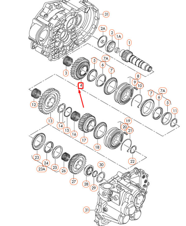 NEW AUDI A3 8P CHANGE GEAR 02M311261H ORIGINAL - Image 4