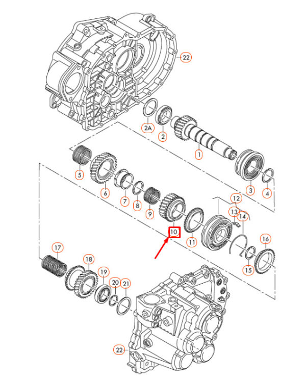 NEW AUDI A1 8X 6TH CHANGE GEAR 02M311349AR ORIGINAL - Image 3