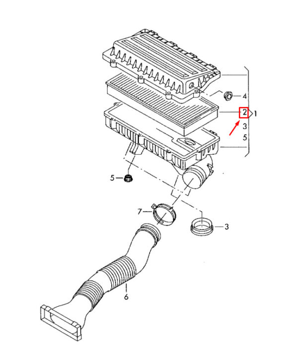 NEW VOLKSWAGEN GOLF MK6 AIR FILTER 036129620H GENUINE
