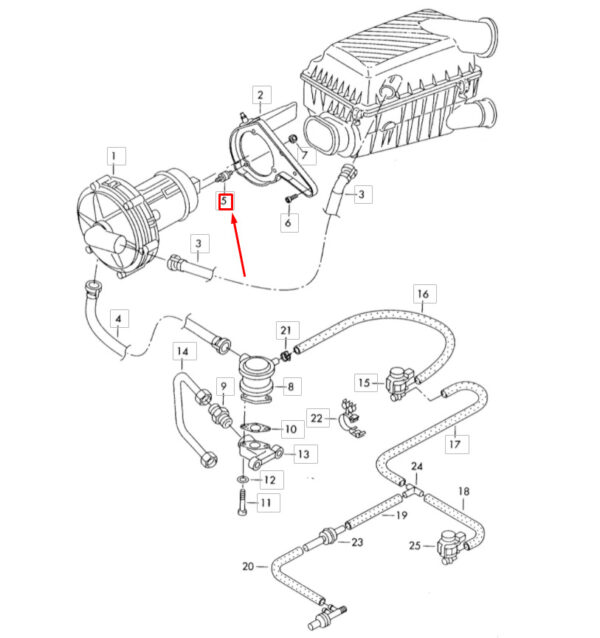 NEW AUDI Q7 4L SECONDARY AIR PUMP RUBBER MOUNT 037133567F ORIGINAL - Image 3