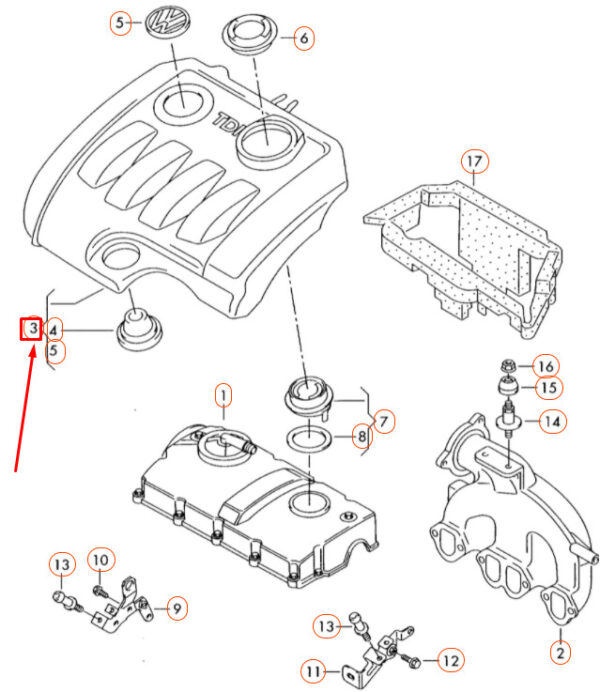 NEW GENUINE OEM 038103925ED