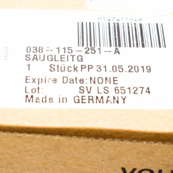 Volkswagen Transporter T5 Suction Line 038115251A New Genuine - Image 5