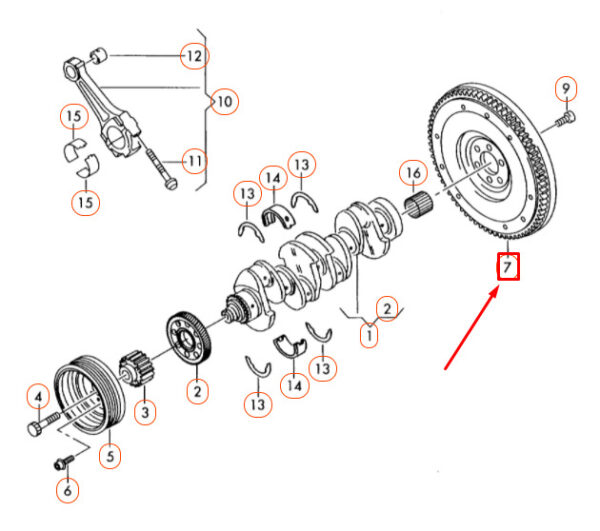 NEW AUDI A3 8P FLYWHEEL 03G105266CH ORIGINAL - Image 5