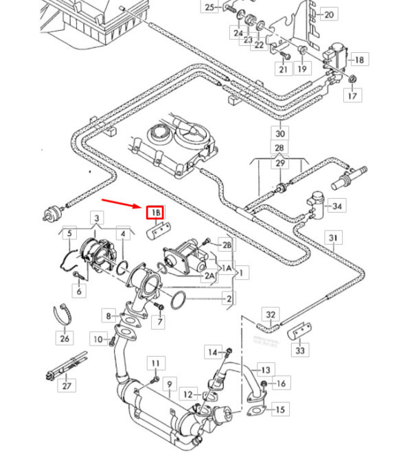 Audi A3 8P protective cover for exhaust gas recirculation 03G131531B NEW REAL - Image 3