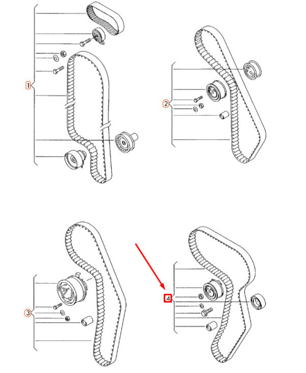 VW PASSAT B6 timing belt repair kit 03G198119C NEW REAL - Image 3