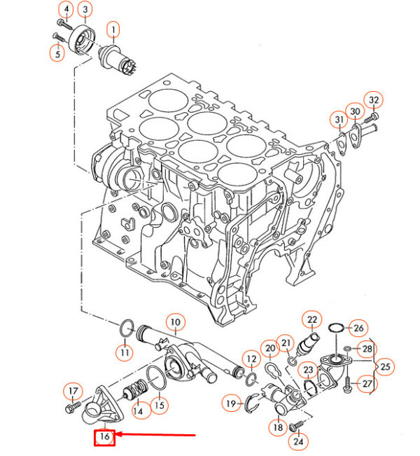NEW GENUINE OEM 03H121121D