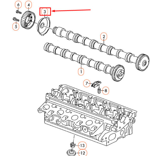 Audi A3 8P Camshaft Gear Hub 03L109236 NEW ORIGINAL