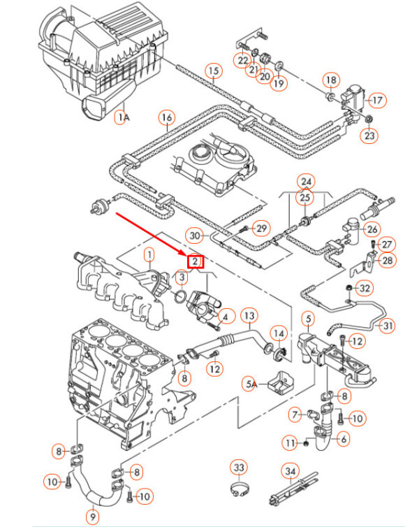 NEW VW BEETLE A5 THROTTLE BODY CONTROLLER LID 03L128063T ORIGINAL - Image 3