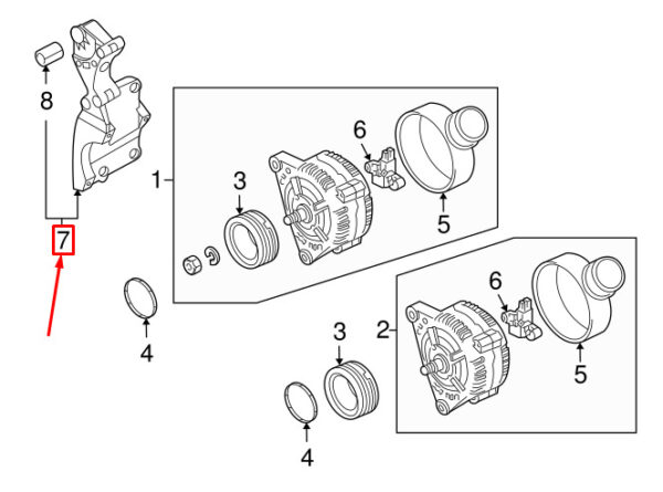 NEW AUDI A3 SPORTBACK 8P ALTERNATOR MOUNT BRACKET 03L903139D ORIGINAL - Image 4