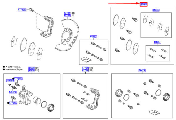 04465F4020 TOYOTA C-HR MK1 Front Brake Pads Set 04465F4020 NEW ORIGINAL