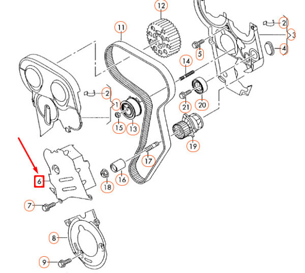 NEW AUDI A3 8P CENTRE TIMING BELT GUARD 045109147A - Image 4