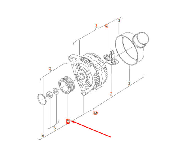 NEW AUDI A3 8P GENERATOR POLY V-PULLEY-045903119A - Image 4
