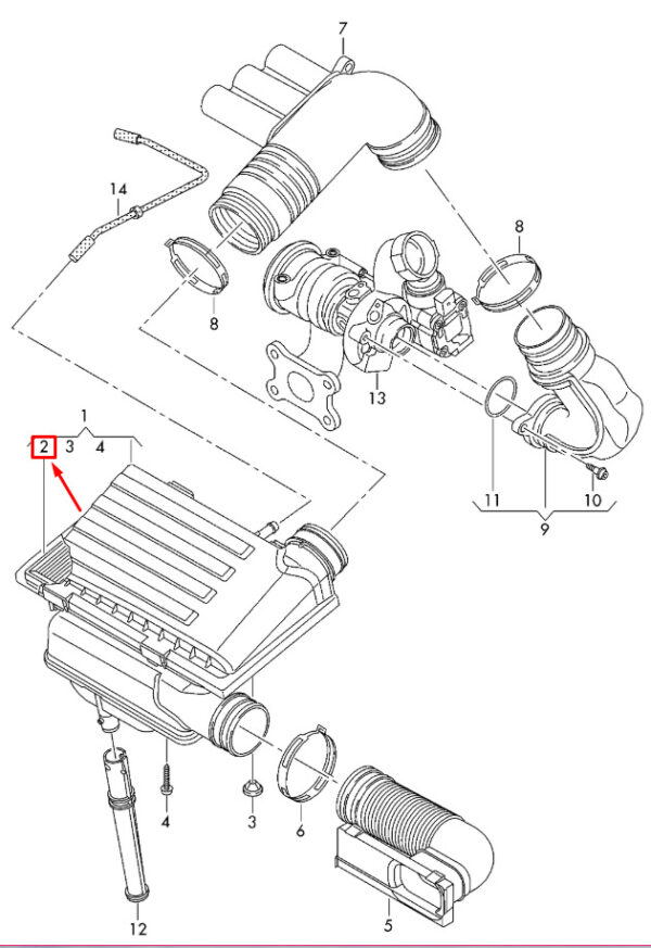 NEW AUDI Q3 8U ENGINE AIR FILTER 04E129620 - Image 3