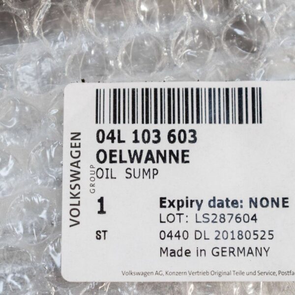 Audi A3 8V 1.6 TDI engine oil pan 04L103603 2016 new original