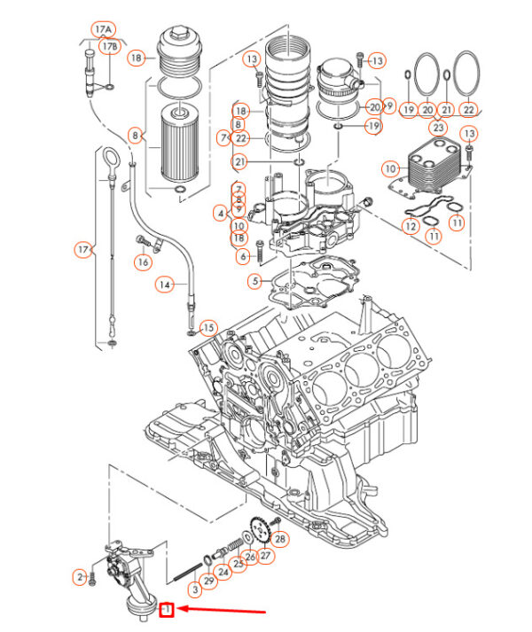 NEW AUDI Q7 4L OIL PUMP 059115105CB ORIGINAL - Image 4
