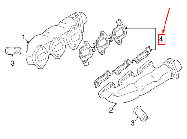 Audi A4 Avant B8 exhaust manifold gasket 059253039D NEW ORIGINAL - Image 3