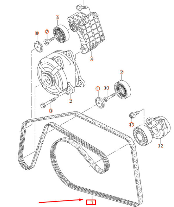 NEW AUDI A8 D4 SERPENTINE POLY V BELT 059903137BA - Image 4