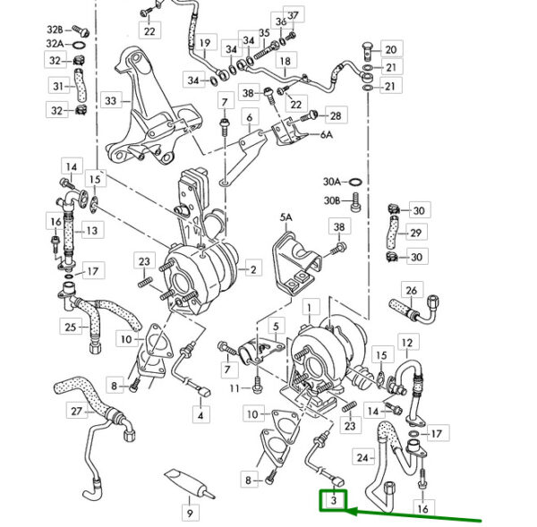NEW AUDI A8 D4 SPEED SENSOR 05A927321F ORIGINAL - Image 4
