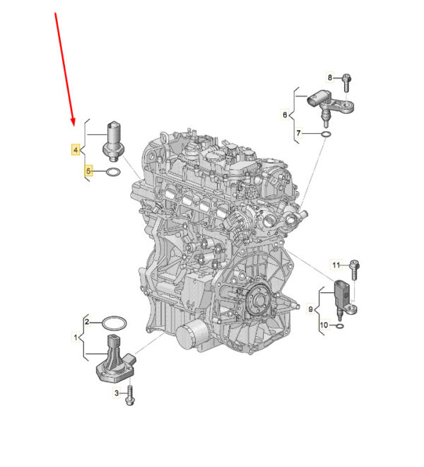 Seat Ateca KH7 oil pressure sensor 05E906060A NEW ORIGINAL - Image 3