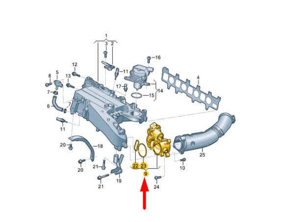 NEW VOLKSWAGEN ARTEON 3H7 THROTTLE VALVE CONTROL ELEMENT 05L128063E ORIGINAL - Image 4