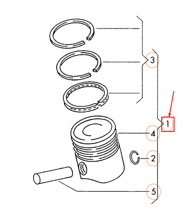 NEW AUDI A3 8L ENGINE PISTON COMPLETE 06A107065J ORIGINAL - Image 4