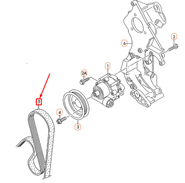 Audi A3 8L Double Poly V-belt 06A260849C NEW REAL - Image 3