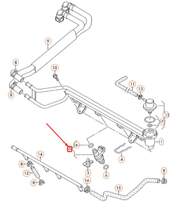 NEW VOLKSWAGEN BEETLE 9C FUEL INJECTOR 06A906031BA ORIGINAL - Image 4