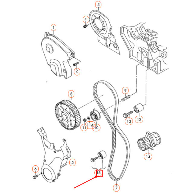 NEW AUDI A1 8X TIMING BELT IDLER PULLEY 06B109244 - Image 3