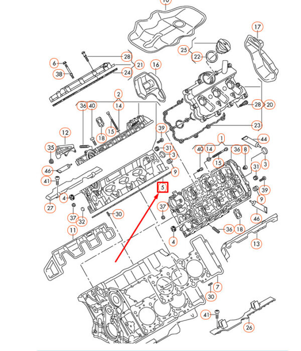AUDI A4 8K B8 CYLINDER HEAD GASKET CYLINDERS 1-3 06E103148BB NEW ORIGINAL