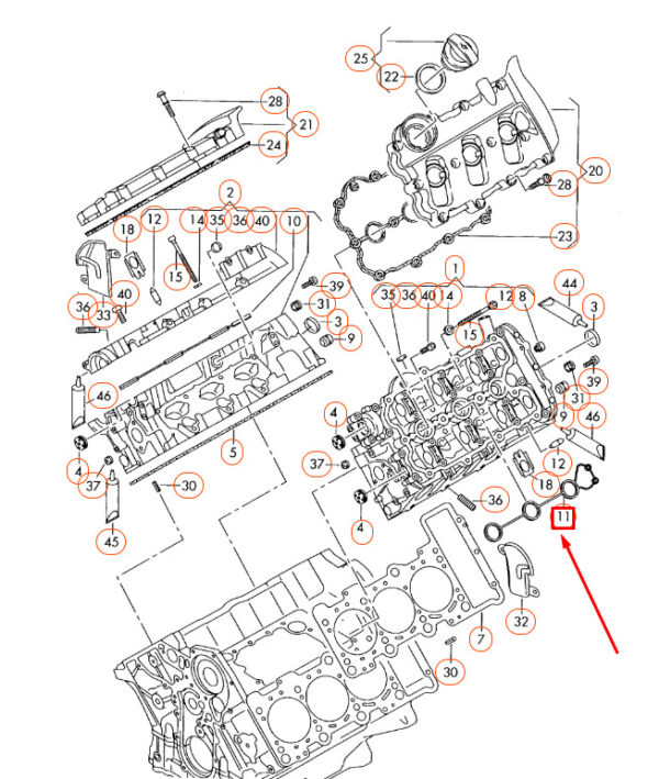 Audi A4 B7 Cylinder Head Gasket 06E103649A NEW REAL - Image 4